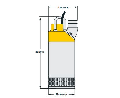 Дренажный насос WEDA100N 400/690В-3ф Y/D DN 250