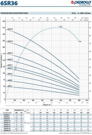 Промышленный скважинный насос Pedrollo 6 SR 36/8-P