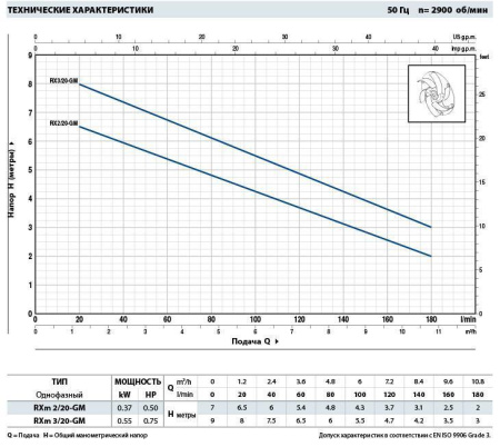 Дренажный насос Pedrollo RXm 2/20-GM