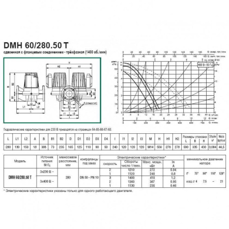 Насос циркуляционный промышленный DAB DMH 60/280.50 T