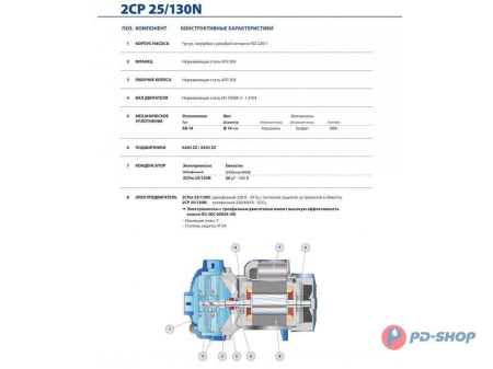 Насос центробежный PEDROLLO 2CPm 32/200B