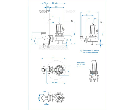 Насос погружной Dreno DNA 50-2/220-1 T