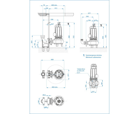 Насос погружной Dreno DNA 50-2/110 T