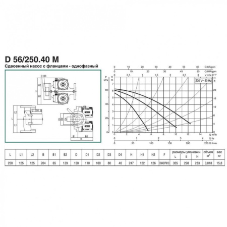 Насос циркуляционный бытовой DAB D 56/250.40 M