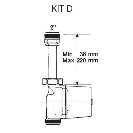 Комплект подключения D (удлинитель 2") DAB ADAPTATION KIT D - 2" EXTENSION