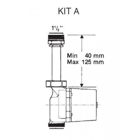 Комплект подключения А (удлинитель 1 ½”) DAB ADAPTATION KIT A - 1 1/2" EXTENSION
