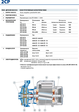 Центробежный насос Pedrollo 2CP 32/210A