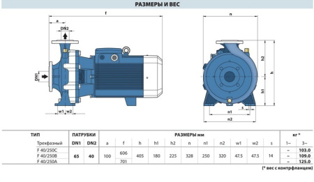 Центробежный насос Pedrollo F 40/250C