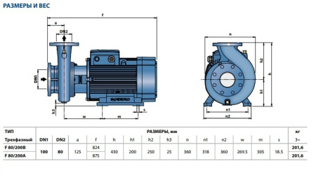 Центробежный насос Pedrollo F 80/200B