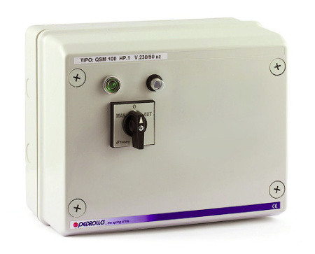 Станция управления QSM 150 для погружных скважинных электронасосов Pedrollo с датчиками уровня