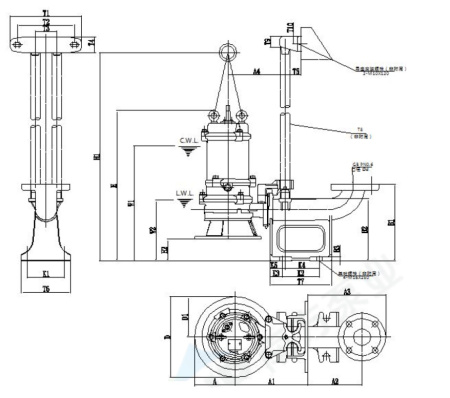Автоматическая трубная муфта для насоса WQ DN400, TO-400